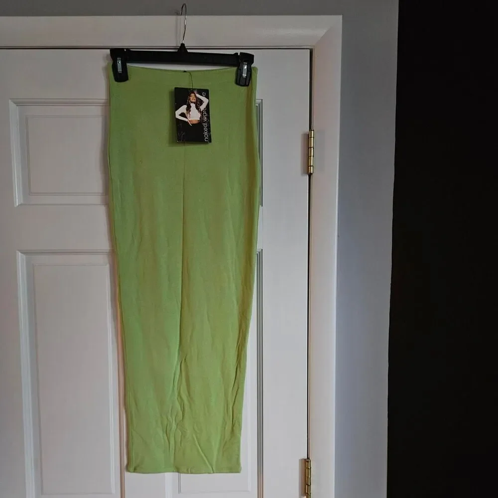 Naked-wardrobe Women's Green Skirt